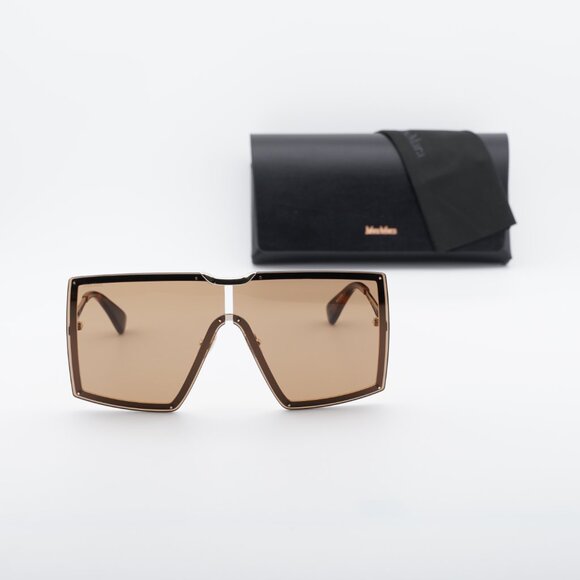 Max Mara MILLER MM0117 32E Shield Sunglasses - Gold/Brown main image 12